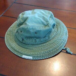 Field & Stream Green Bucket Hat 100% Cotton Adjustable Tie